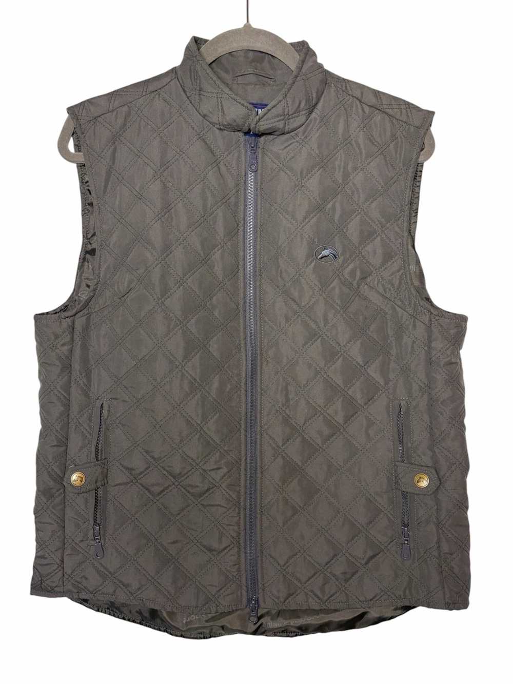 Riding Sport Equestrian Wear Quilted Vest Gray Women’s Est. Size Large